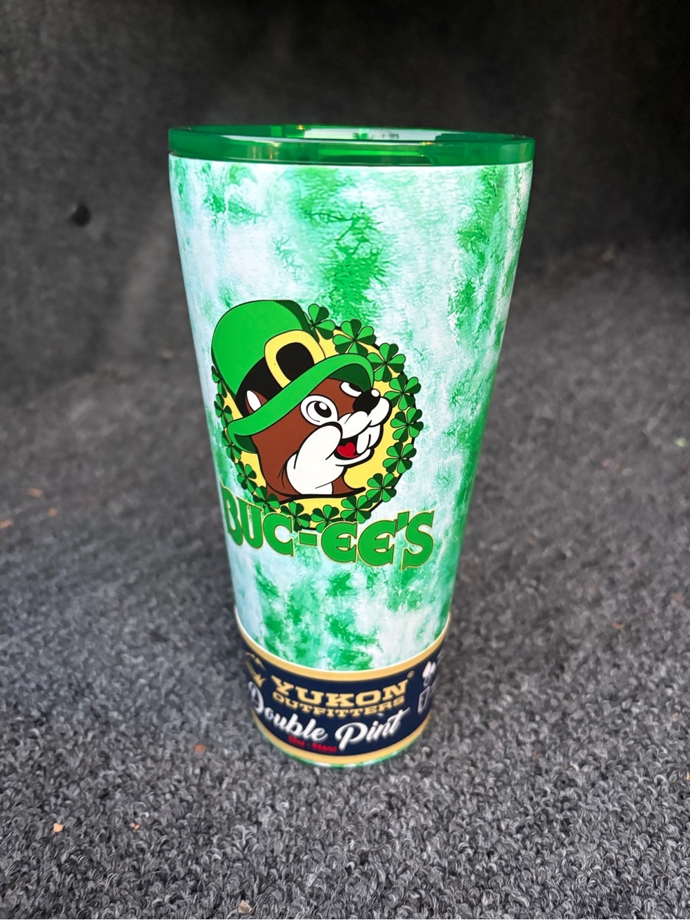 Buc-ee's Green Tie-Dye Double Pint Tumbler